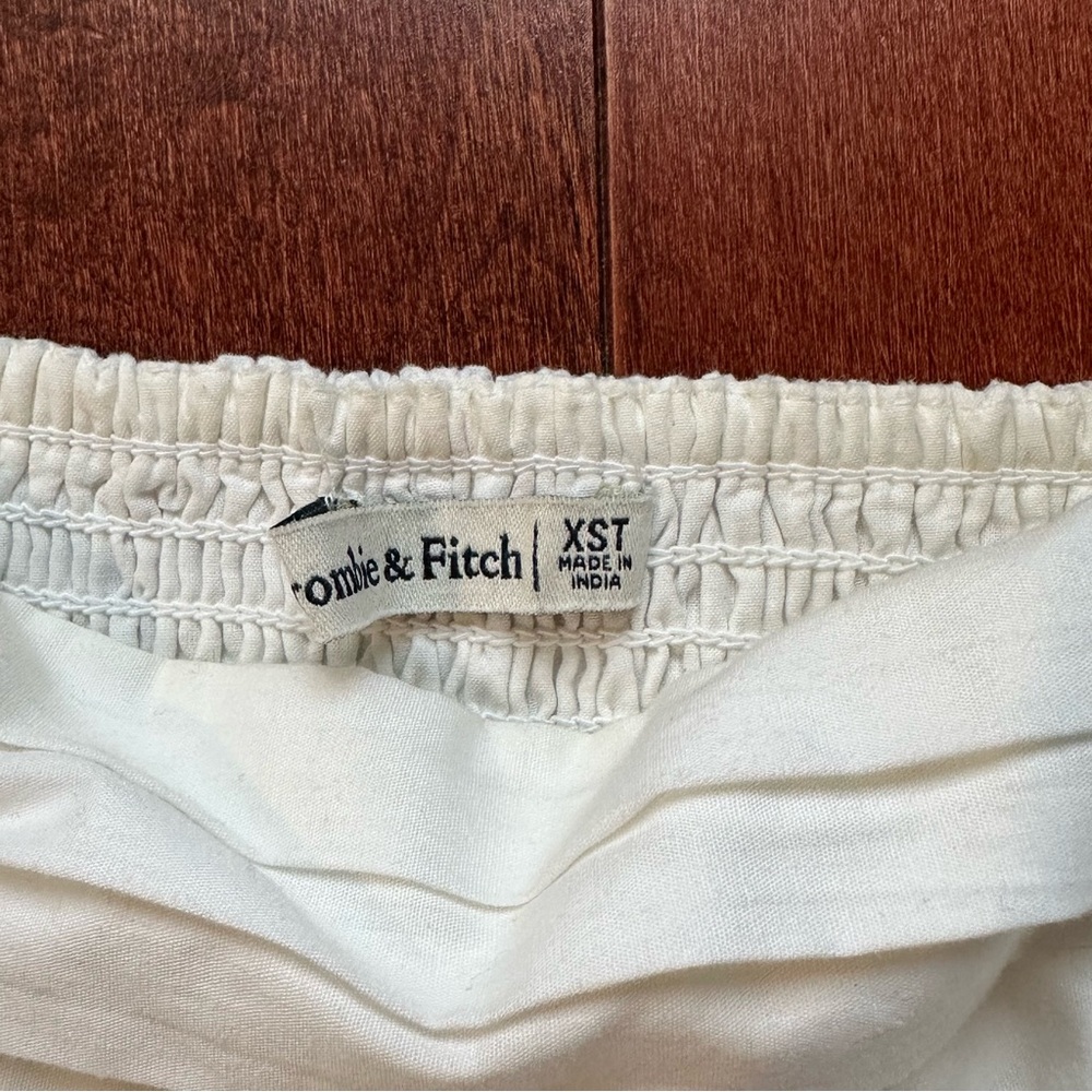 Abercrombie & Fitch White Puff Sleeve Mini Dress - Picture 7 of 8